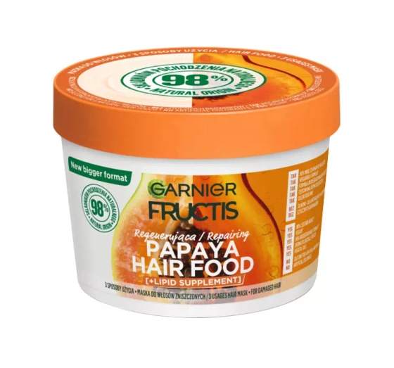 Garnier Fructis Hair Food Papaya regenerująca maska do włosów zniszczonych 400 ml