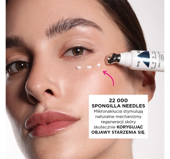 Eveline Cosmetics Super Needles Caffeine 30 mezo-serum pod oczy reduktor zmarszczek i objawów zmęczenia 15 ml