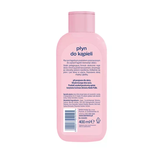 Bambino płyn do kąpieli od pierwszych dni życia 400 ml