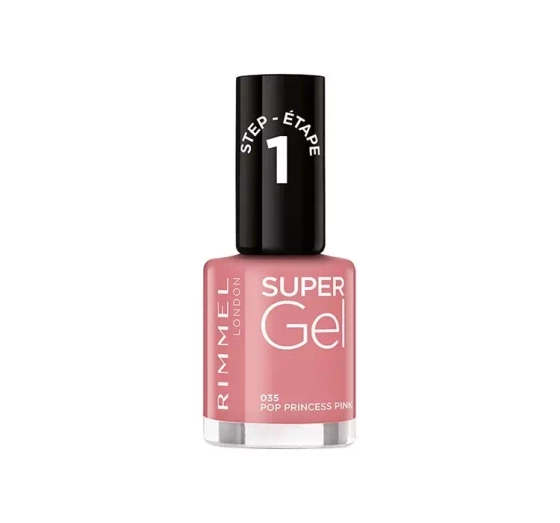 RIMMEL SUPER GEL LAKIER ŻELOWY DO PAZNOKCI 035 POP PRINCESS PINK 12ML