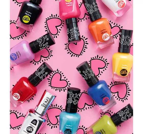 SALLY HANSEN MIRACLE GEL KEITH HARING LAKIER DO PAZNOKCI 924 DANCE YOUR PAINTS OFF 14,7ML