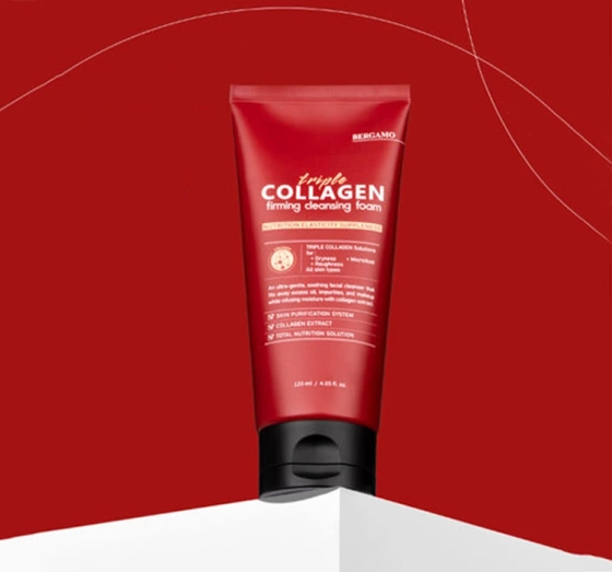 Bergamo Triple Collagen pianka oczyszczająca do twarzy 120 ml