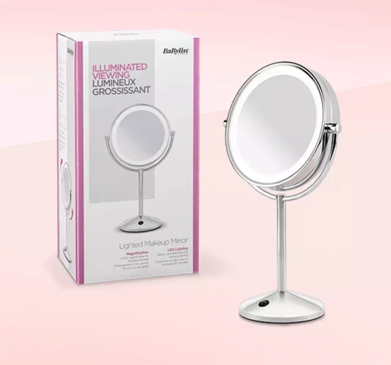 Babyliss dwustronne podświetlane lusterko do makijażu 9436 E