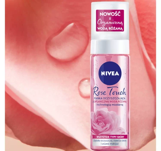 NIVEA Rose Touch pianka oczyszczająca z organiczną wodą różaną 150 ml