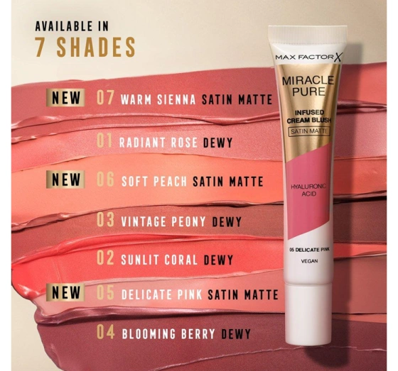 Max Factor Miracle Pure kremowy róż do policzków 06 Soft Peach 15 ml