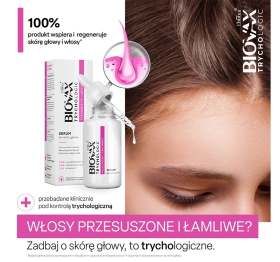 Biovax Trychologic Przesuszenie i Łamliwość serum do skóry głowy 50 ml