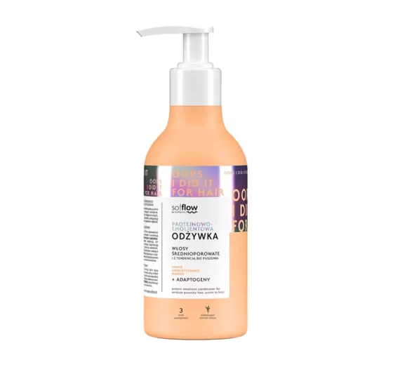 So!Flow Proteinowo-Emolientowa odżywka do włosów średnioporowatych 400ml