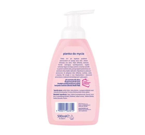 Bambino pianka do mycia 2w1 od pierwszych dni życia 500 ml