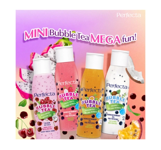 Perfecta Bubble Tea żel pod prysznic Coconut Zielona Herbata mini 100g