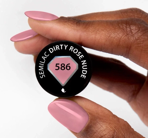 Semilac Naked Nails lakier hybrydowy 586 Dirty Rose Nude 7 ml