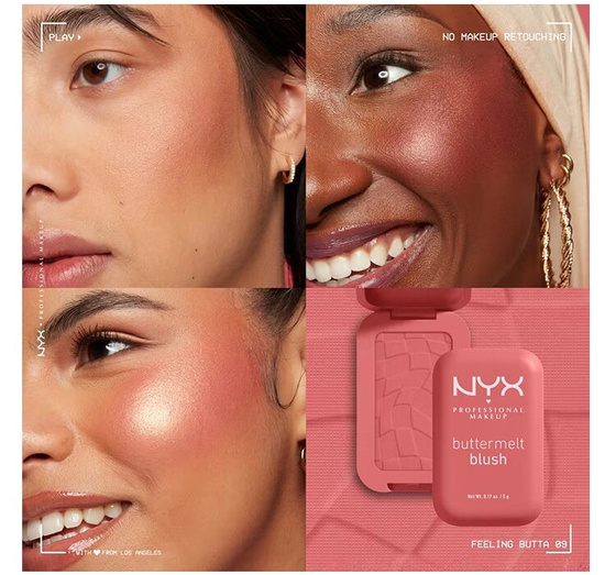 NYX Professional Makeup Buttermelt róż do policzków w kompakcie 09 Feeling Butta 5 g