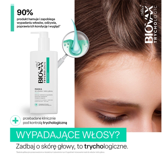 Biovax Trychologic Wypadanie maska do włosów i skóry głowy 200 ml