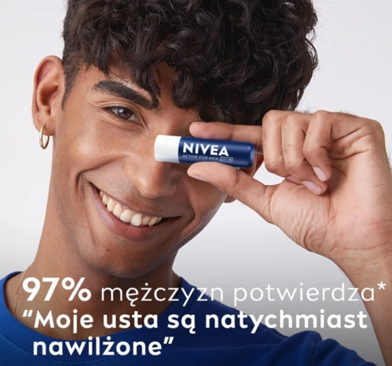 NIVEA MEN pielęgnująca pomadka do ust SPF15 Active 4,8 ml