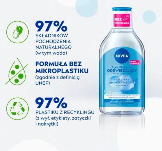 NIVEA odświeżający płyn micelarny do twarzy 400 ml