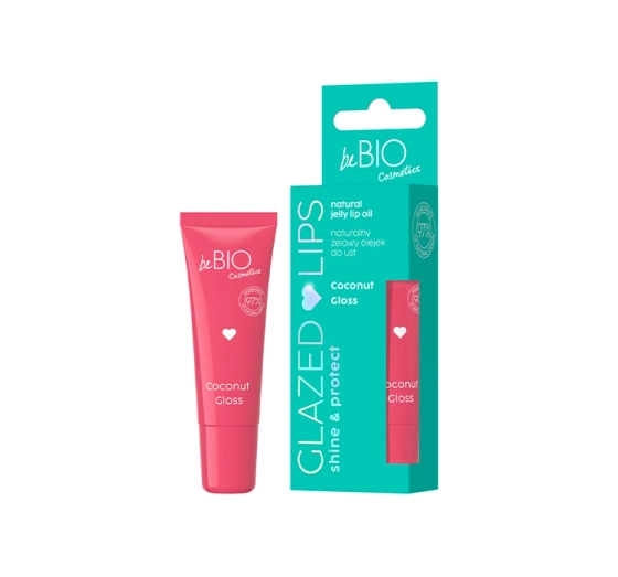 Bebio Glazed Lips Shine&Protect naturalny żelowy olejek do ust Coconut Gloss 10 ml