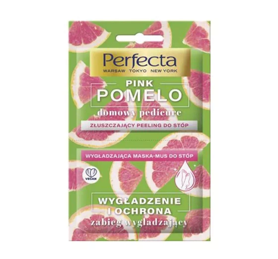 PERFECTA PINK POMELO DOMOWY PEDICURE PEELING MASKA-MUS DO STÓP 2x6ML