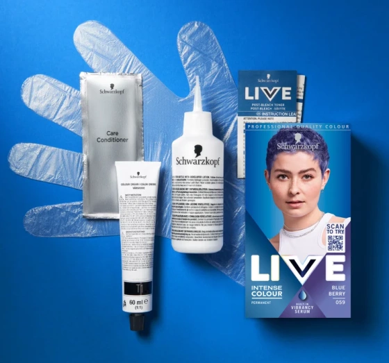 Schwarzkopf Live Intense Colour permanent farba do włosów 059 Blue Berry