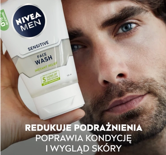 NIVEA MEN Sensitive Face Wash żel do mycia twarzy z rumiankiem 100 ml