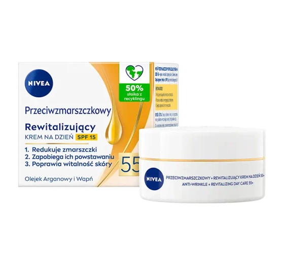 NIVEA przeciwzmarszczkowy rewitalizujący krem do twarzy na dzień SPF15 50 ml