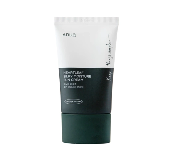 Anua Heartleaf Silky Moisture Sun Cream nawilżający krem do twarzy z filtrem SPF50 PA 50 ml