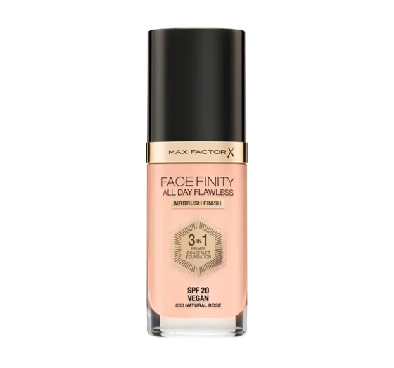 Max Factor Facefinity All Day Flawless 3 in1 wegański podkład C50 Natural Rose 30 ml