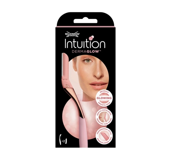 Wilkinson Sword Intuition Dermaglow profesjonalne narzędzie do dermaplaningu 2 wkłady