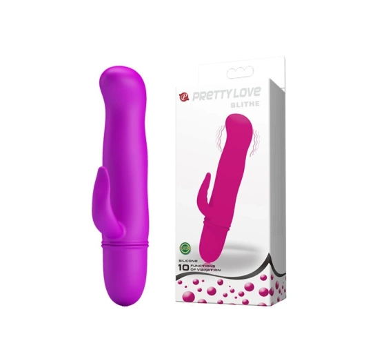 Pretty Love Blithe mini wibrator ze stymulatorem łechtaczki 11 cm