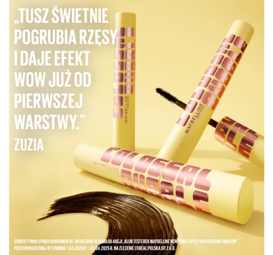 Maybelline Colossal Bubble pogrubiający tusz do rzęs Black 10 ml