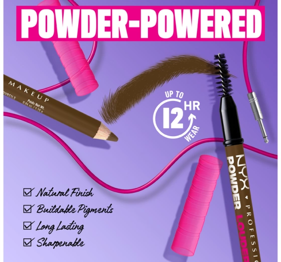 NYX Professional Makeup Powder Louder kredka do brwi 04 Black Cherry 1,15 g