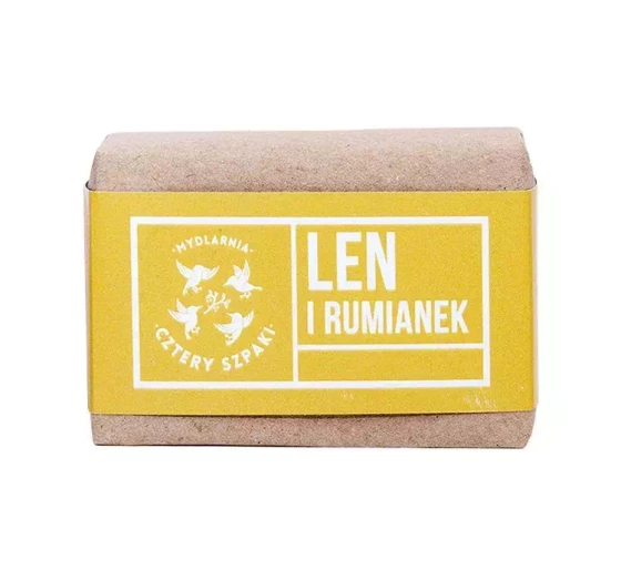 MYDLARNIA CZTERY SZPAKI MYDŁO LEN I RUMIANEK 110G