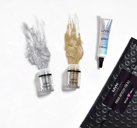 NYX Professional Makeup Glitter Brillants brokat do twarzy i ciała 10 Silver 2,5 g