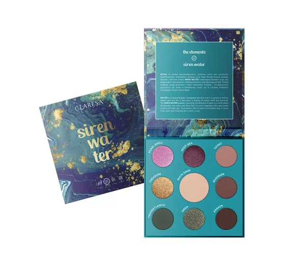 Claresa Siren Water paleta cieni do powiek 12 g