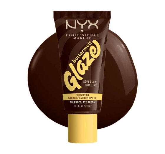 NYX Professional Makeup Buttermelt Glaze podkład w kremie SPF30 10 Chocolate Butta 30 ml