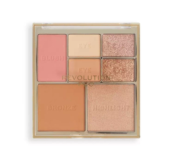 Revolution Pro Iconic paleta do makijażu oczu i twarzy Light Medium 12g