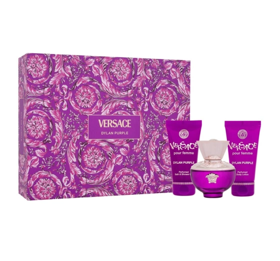 Versace Dylan Purple Pour Femme woda perfumowana spray 50 ml balsam do ciała 50 ml żel pod prysznic 50 ml