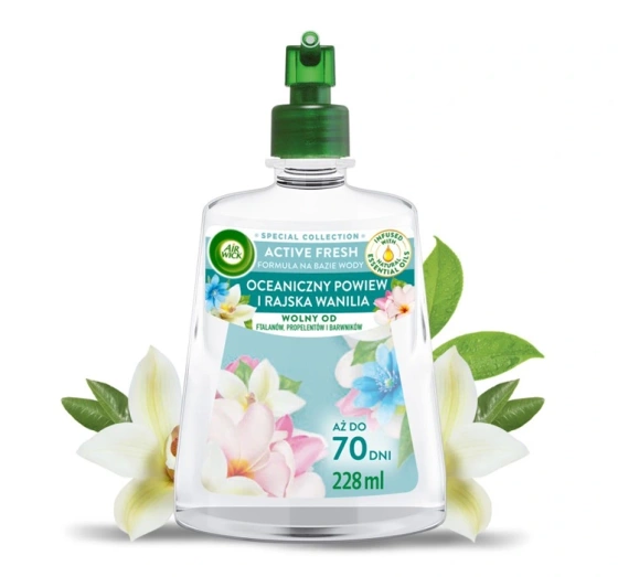 Air Wick Active Fresh automatyczny odświeżacz powietrza wkład Oceaniczny Powiew i Rajska Wanilia 228 ml