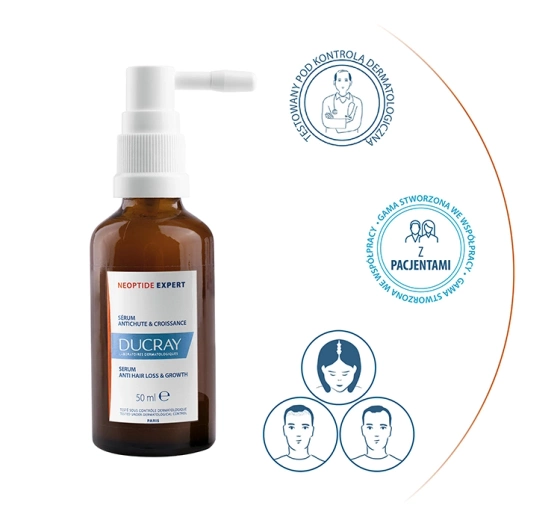 Ducray Neoptide Expert serum zapobiegające wypadaniu włosów i wspomagające porost włosów 2 x50 ml