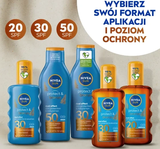 NIVEA SUN Protect&Bronze spray aktywujący opaleniznę SPF20 200 ml