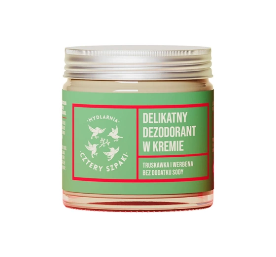 Mydlarnia Cztery Szpaki naturalny dezodorant w kremie bez dodatku sody Truskawka i Werbena 60ml