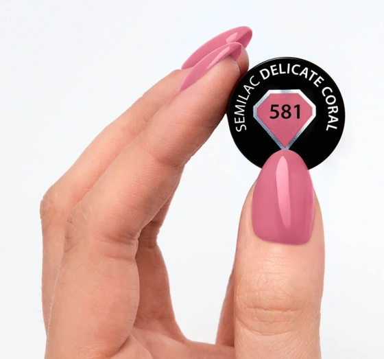 Semilac Naked Nails lakier hybrydowy 581 Delicate Coral 7 ml