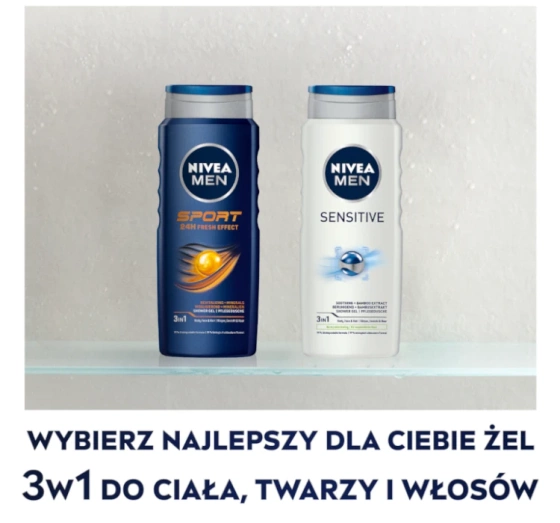 NIVEA MEN Sport żel pod prysznic 3w1 dla mężczyzn 500 ml