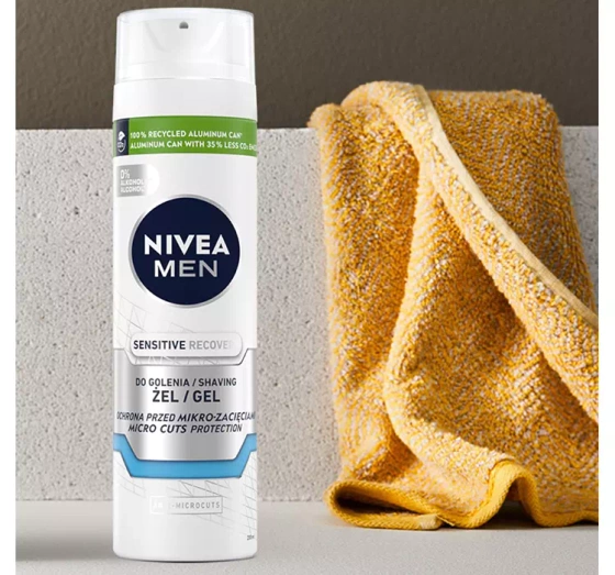 NIVEA MEN Sensitive Recovery regenerujący żel do golenia dla mężczyzn 200 ml