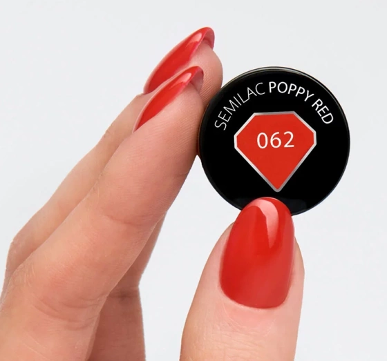 Semilac Hottie lakier hybrydowy 062 Poppy Red 7 ml