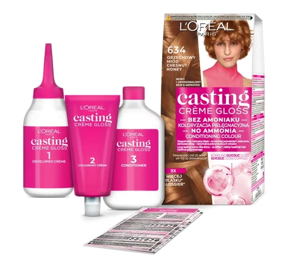 L'Oréal Paris Casting Créme Gloss farba do włosów 634 Orzechowy Miód