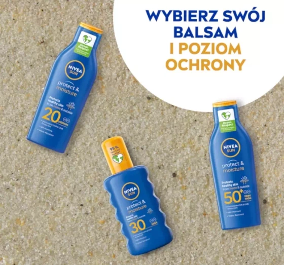 NIVEA SUN Protect&Moisture przeciwsłoneczny balsam ochronny w sprayu SPF30 200 ml