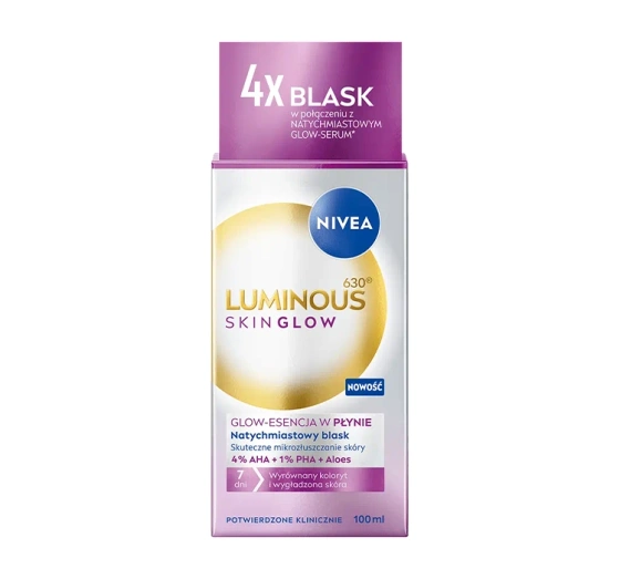 NIVEA Luminous630 glow-esencja w płynie peeling mikrozłuszczający 100 ml