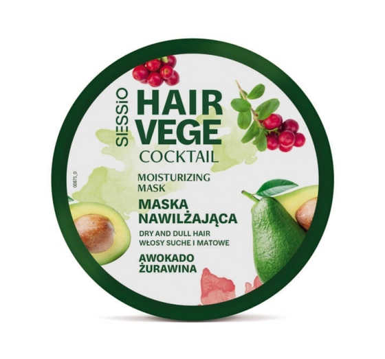 Sessio Hair Vege Cocktail nawilżająca maska do włosów Awokado Żurawina 250g