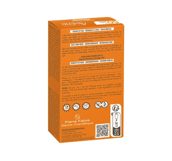 Avène Ultra Fluid Invisible krem do twarzy SPF50 skóra wrażliwa 50 ml