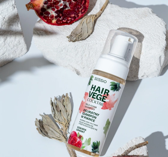 Sessio Hair Vege Coctail delikatny szampon w piance Granat i Szałwia 175g