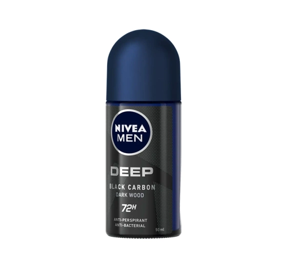 NIVEA MEN Deep 72h antybakteryjny antyperspirant roll-on z węglem 50 ml